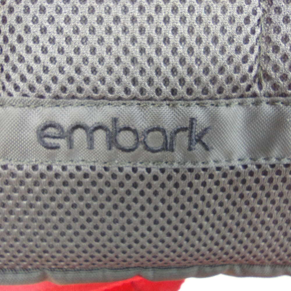 Embark Recycled Content Basic Backpack Gray Red Adjustable Straps - Picture 4 of 13
